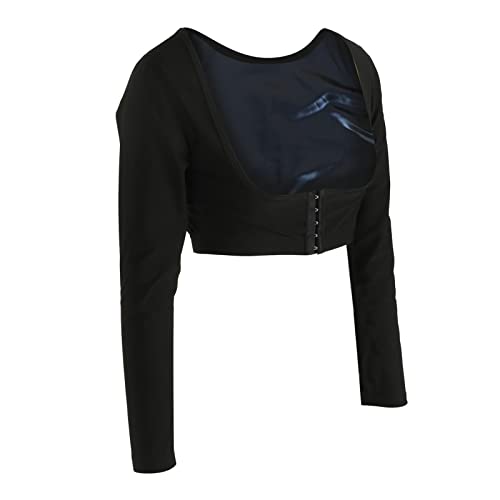 Sauna-Shirt für Damen, Schweißjacke, Langärmelige Schweißweste, Sauna-Shirt, Workout-Top von FILFEEL