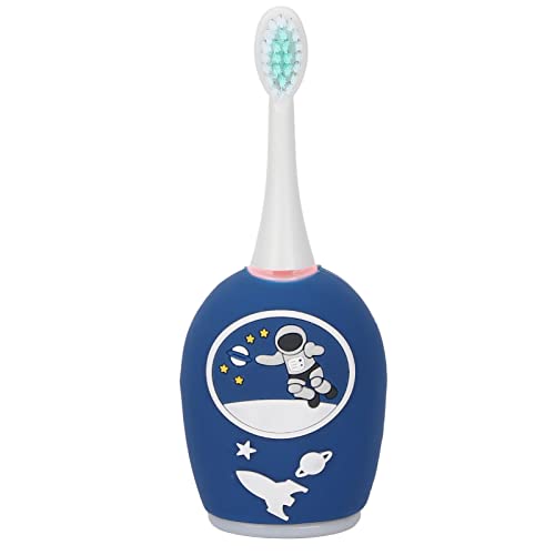 U-förmige Elektrische Zahnbürste - IPX7 Wasserdichte Kinderzahnbürste mit Weichem Silikon - 360° Bürsten Automatische Zahnbürste für Kinderzahnschutz(Blau) von FILFEEL