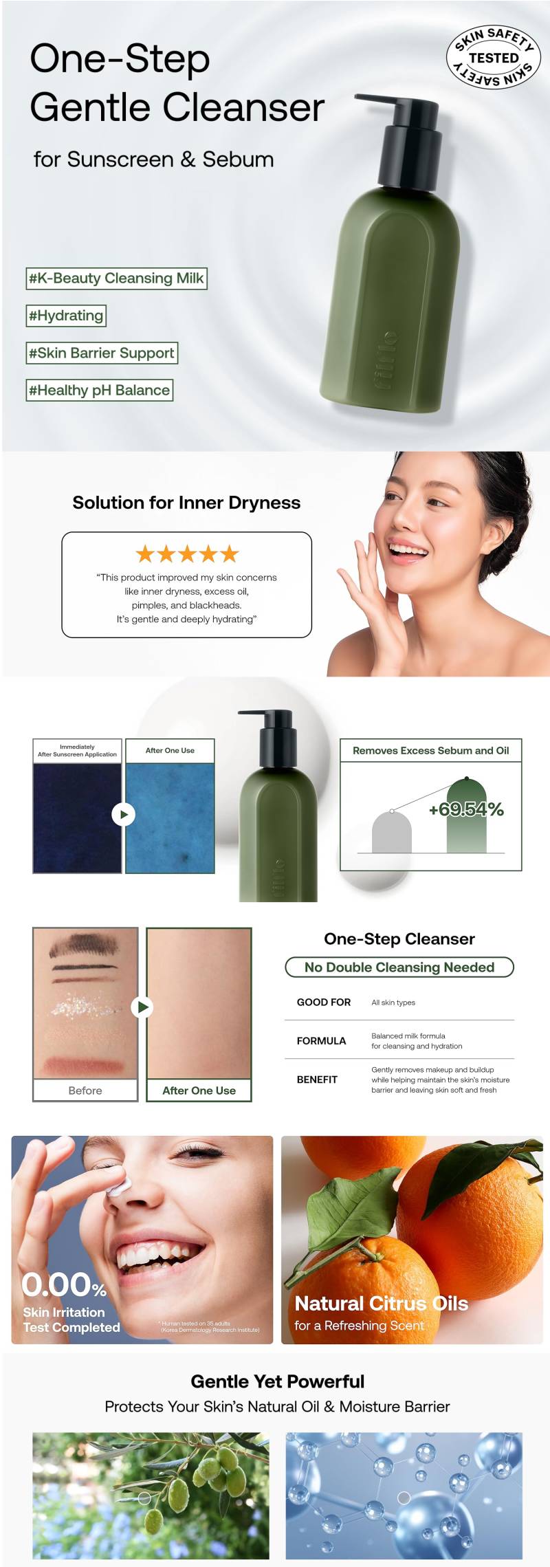 FILFLO - Rolling Milk Facial Cleanser - 240ml FILFLO - Rolling Milk Facial Cleanser - 240ml von FILFLO