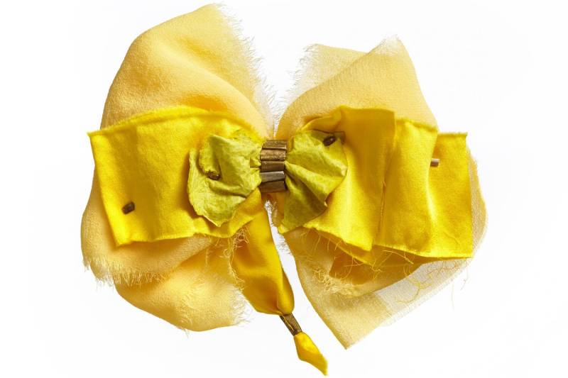 Golden Tulip Bow-Haaraccessoire-Bogen-Seide-Faszination von FILIFELI