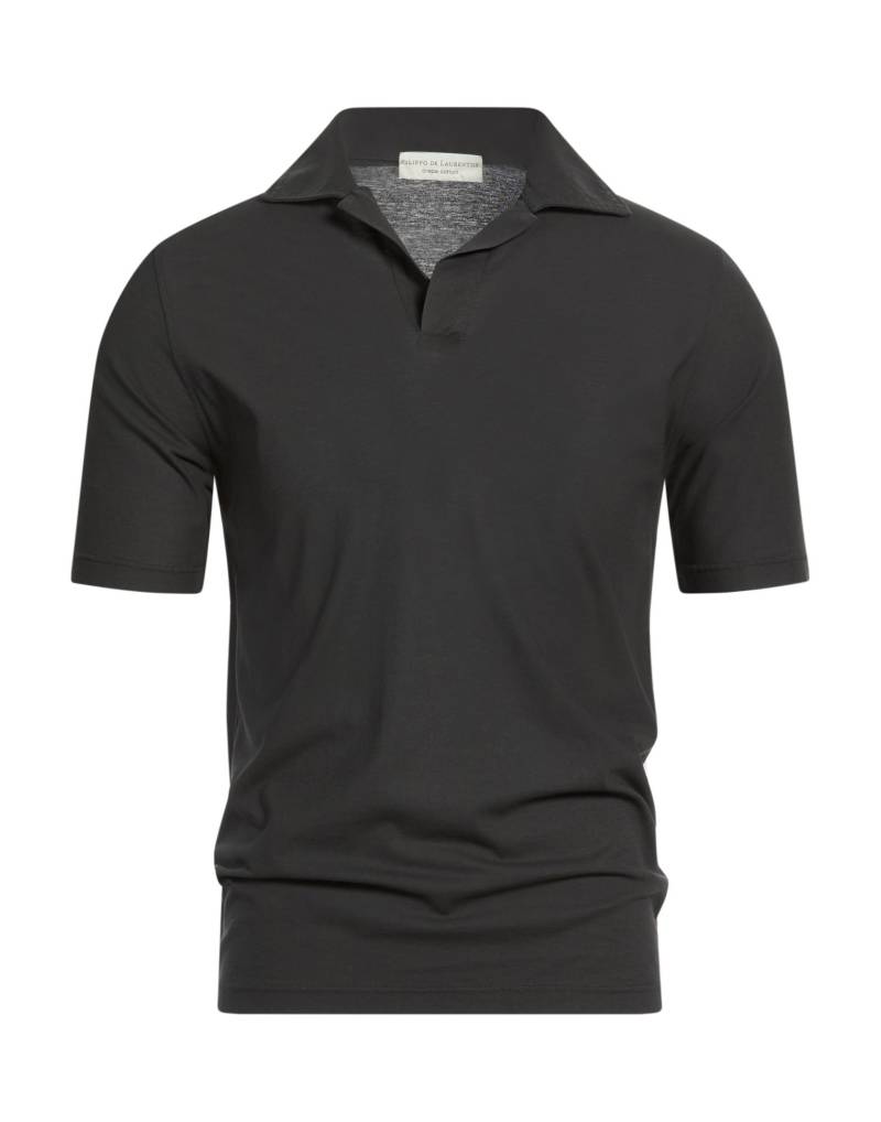 FILIPPO DE LAURENTIIS Poloshirt Herren Braungrau von FILIPPO DE LAURENTIIS