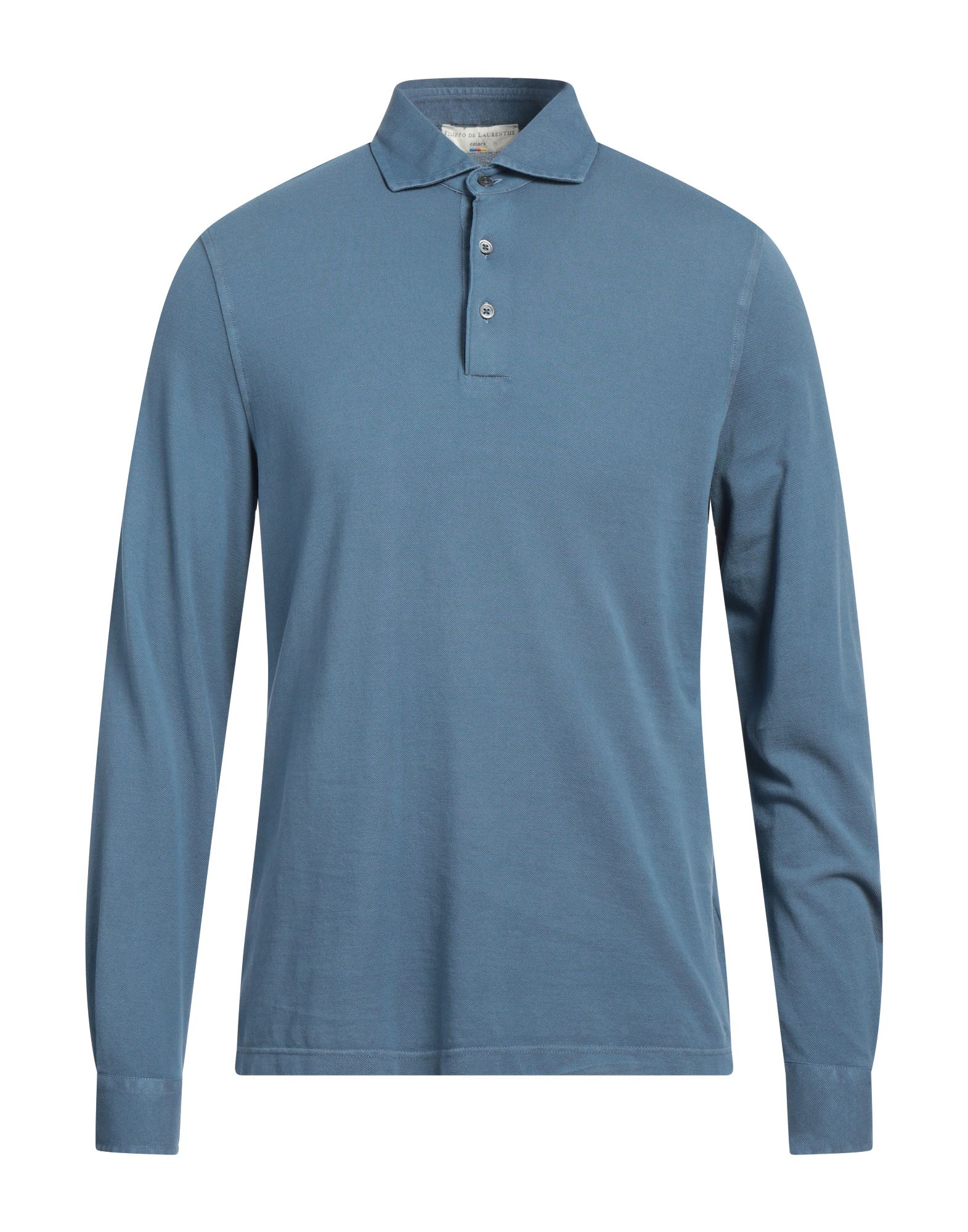 FILIPPO DE LAURENTIIS Poloshirt Herren Taubenblau von FILIPPO DE LAURENTIIS