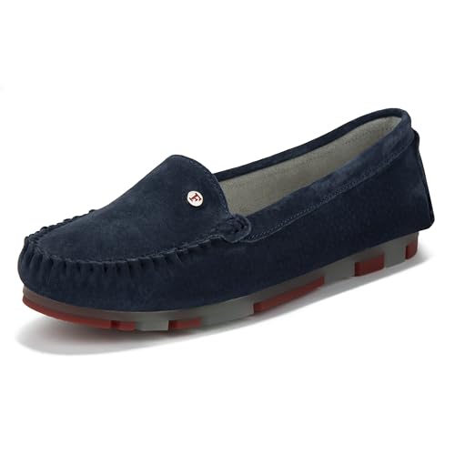 FILIPPO Loafer Damen Blau Leder - Slipper & Mokassins für Damen - Wildleder Schuhe - 41 von FILIPPO