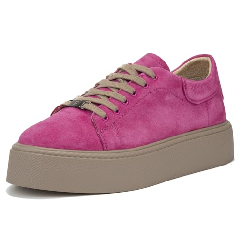 FILIPPO Plateau Sneaker Damen Fuchsia Leder - Schuhe Damen Sneaker Leder - Halbschuhe - 36 von FILIPPO