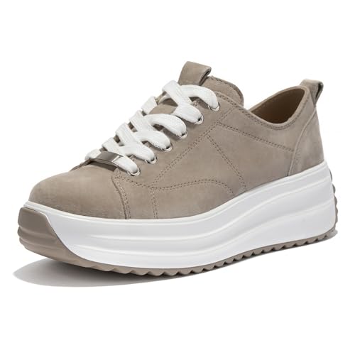 FILIPPO Plateau Sneaker Damen Beige Leder - Schuhe Damen Sneaker Leder - Halbschuhe - 40 von FILIPPO