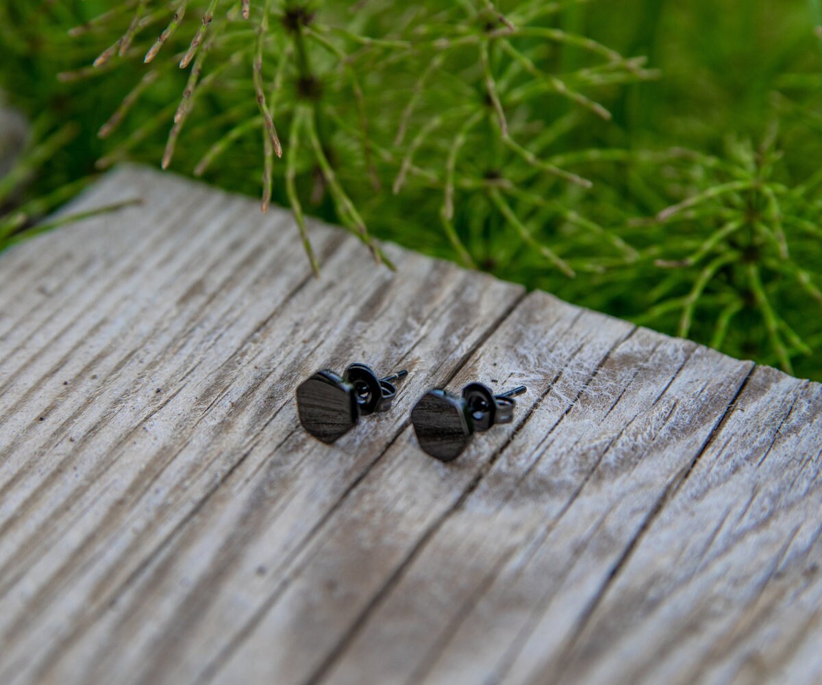 Ohrringe Uppruna in Schwarz - Inspiriert Von Der Natur Islands, Mit Hexagon-Anhänger, Geschenk, Filigran, Für Island-Liebhaber Ohrringe Uppruna in Schwarz - Inspiriert Von Der Natur Islands, Mit Hexagon-Anhänger, Geschenk, Filigran, Für Island-Liebhaber von FILJOS