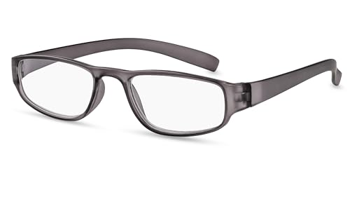 FILTRAL Extrem leichte Lesebrille in der Trendfarbe Grau/Moderne eckige Lesehilfe für Damen & Herren/+2,50 dpt F4567754 von FILTRAL