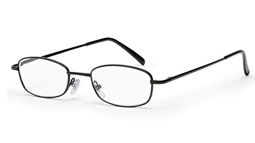 FILTRAL Lesebrille mit zeitlosem Metallrahmen für Damen & Herren/Klassische Lesehilfe mit Federscharnier in schwarz / +1.00 Dpt. F4513293 von FILTRAL