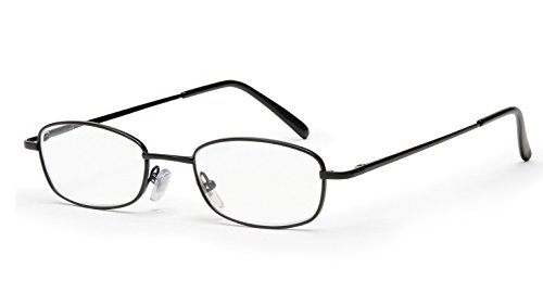 FILTRAL Lesebrille mit zeitlosem Metallrahmen für Damen & Herren/Klassische Lesehilfe mit Federscharnier in schwarz / +1.50 Dpt. F4513363 von FILTRAL