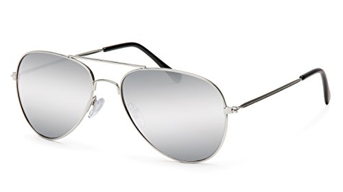 FILTRAL Pilotenbrille/Silber verspiegelte Sonnenbrille mit leichtem Metallrahmen F3022909 von FILTRAL