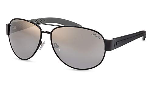 FILTRAL Sportliche Pilotenbrille/Silber verspiegelte Herren-Sonnenbrille aus recyceltem Metall F3046424 von FILTRAL