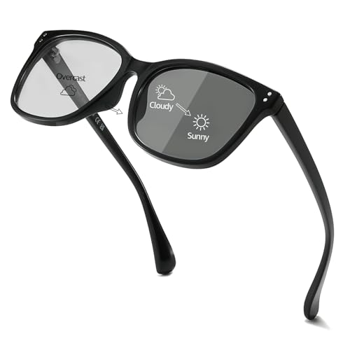 FIMILU Photochrome polarisierte Sonnenbrille für Damen Trendy Retro-Rahmen in Übergröße UVA/UVB-Schutz für draußen 22526 von FIMILU