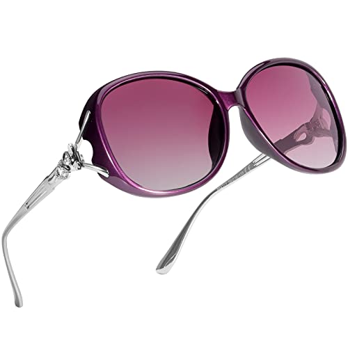 FIMILU Sonnenbrille Damen Polarisiert UV400 Schutz Übergroß Klassisch Vintage Brille für Frauen von FIMILU