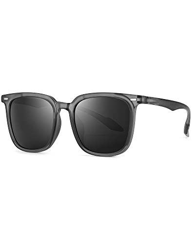 FIMILU Sonnenbrille Damen Polarisierte Schwarz UV400 Schutz Rechteck Retro Unisex Klassische FIMILU Sonnenbrille Damen Polarisierte Schwarz UV400 Schutz Rechteck Retro Unisex Klassische von FIMILU