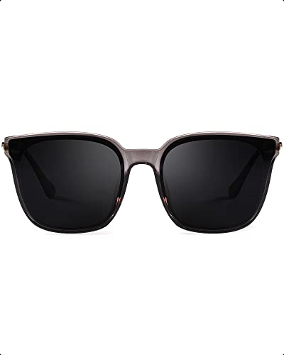 FIMILU Sonnenbrille Damen Polarisierte Schwarz UV400 Schutz Rechteck Retro Unisex von FIMILU