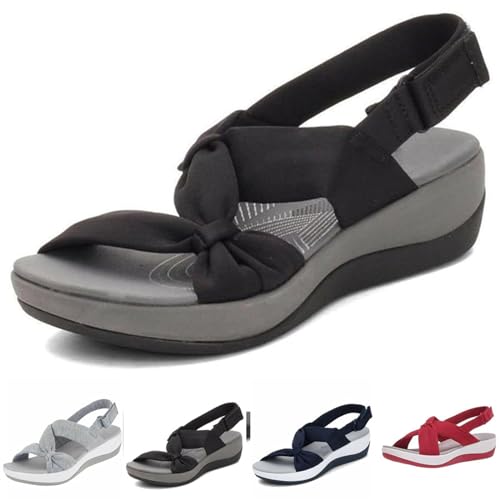 FIMWEST Bequeme orthopädische Fußgewölbeunterstützung, rutschfeste orthopädische Dämpfungssohle, Fußgewölbeunterstützung, Sandalen, Schwarz , 40/40.5 EU von FIMWEST