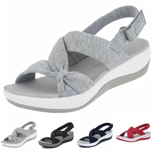 FIMWEST Bequeme orthopädische Fußgewölbeunterstützung, rutschfeste orthopädische Dämpfungssohle, Fußgewölbeunterstützung, Sandalen, grau, 38.5 EU von FIMWEST