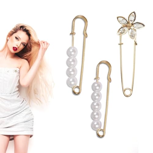 FIMWOLZ 3pcs Videoleuchte Pin Schal Strass Charm Pfau Peacock Muster kiefer Pin Frauen Schmuck von FIMWOLZ