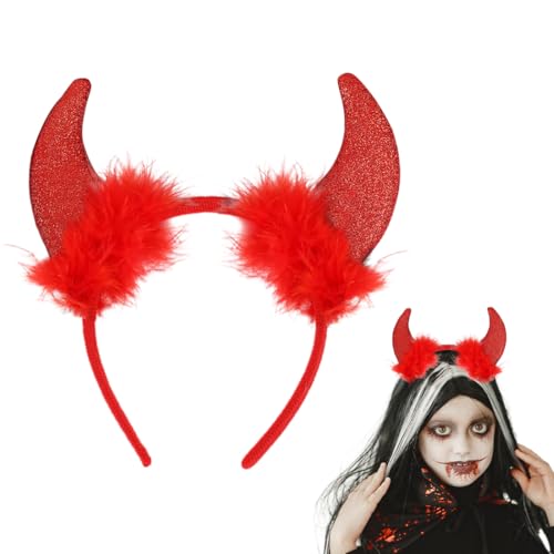 FIMWOLZ Pack of 2 Devil Horns Headband Carnival Halloween Devil Horns Costume for Women and Children (Red) von FIMWOLZ