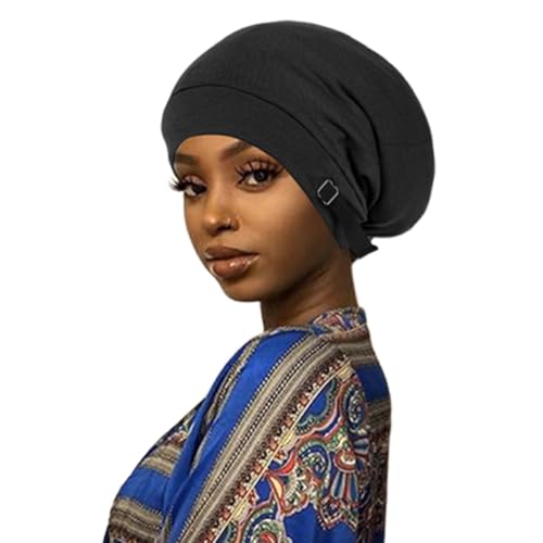 FIMWOLZ Satin Bonnet Schlafmütze Unisex Seide Seidenmütze Schlafhaube zum Schlafen, Slouch Satin Lined Beanie Lockenhaube Verstellbar Haube Schlafkappe für Damen und Herren von FIMWOLZ