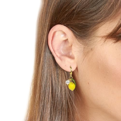 FIMWOLZ Zitronenohrringe, Gelb Zitronenhakenohrringe Harz Süßer Tropfen Limettenfruchtohrring Zierlich Zitronenaccessoires Kostüm Kleid Schmuck Geschenk für Frauen Dame von FIMWOLZ