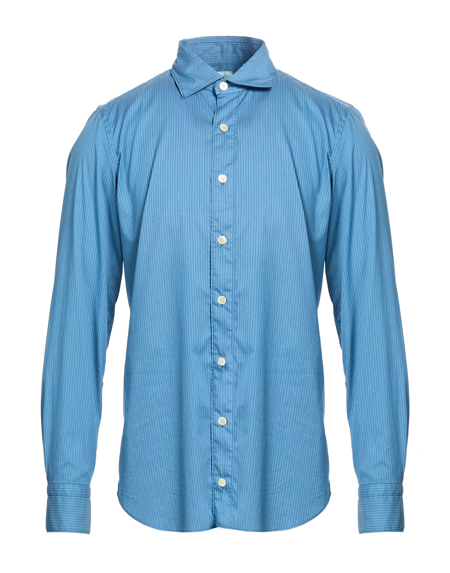FINAMORE 1925 Hemd Herren Azurblau von FINAMORE 1925