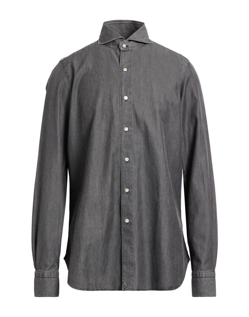 FINAMORE 1925 Jeanshemd Herren Grau von FINAMORE 1925