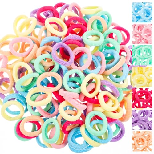 FINARCH Haargummis für Kinder und Mädchen, elastische Haarbänder für Säuglinge und Kleinkinder, Pferdeschwanz-Halter, Haargummis (100 Stück) von FINARCH