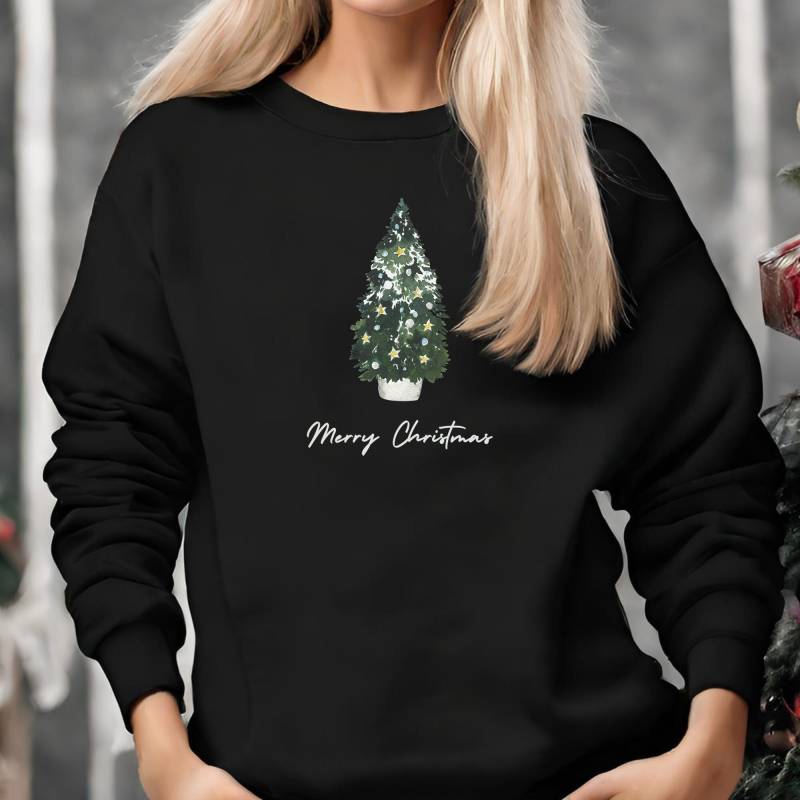 Lustiger Weihnachtspullover Weihnachten Sweatshirt Pullover Funny Weihnachtsbaum Frohe Sweater Weihnachtsshirt Merry Christmas von FINDUSundMERLIN
