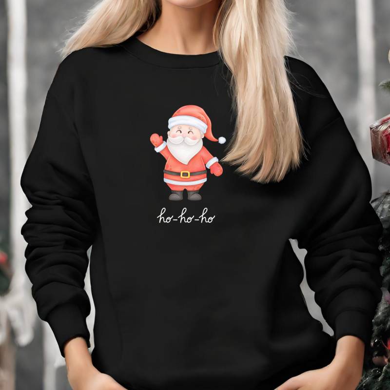 Lustiger Weihnachtspullover Weihnachtsmann Sweatshirt Pullover Funny Hohoho Frohe Weihnachten Sweater Weihnachtsshirt Merry Christmas von FINDUSundMERLIN