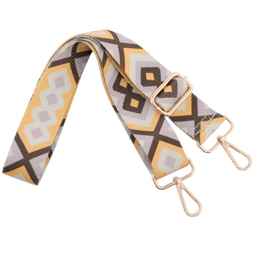 FINEASY Taschengurte zum Wechseln Breit 3.8cm Verstellbarer Schultergurt Taschengurt Bunter Handtaschen Schulterriemen für Taschen DIY Zubehör Schultertasche Tragetaschen Längenverstellbarer (Gelb) von FINEASY