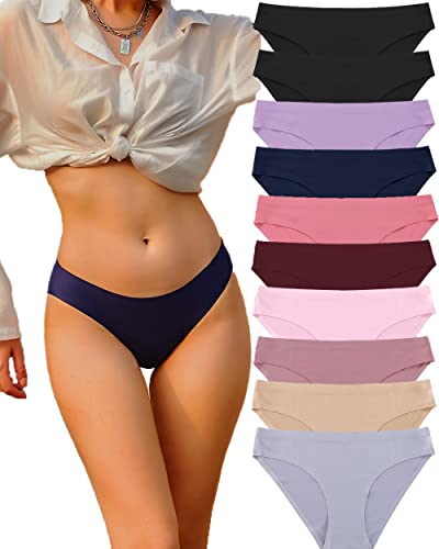 FINETOO 10er Pack Seamless Slips Damen Nahtlose Unterwäsche Sexy Hipster Panties Women Unterhosen Bequem Dessous Frauen Underwear Mehrpack XS-XL von FINETOO