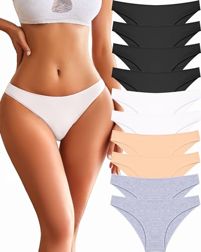 FINETOO 10er Pack Unterhosen Damen Baumwolle Unterwäsche Atmungsaktiv Slips Hipster Panties Bequem Frauen Set Sexy Mehrpack S-XL von FINETOO