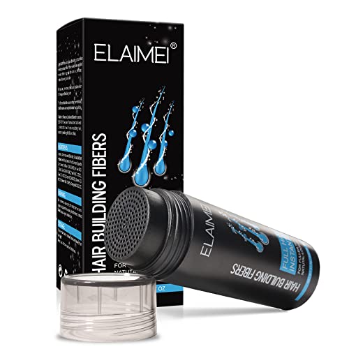 FINEVERNEK Haargebäudefasern, Haarausfall Concealer, Soforteffekt Gewonnene Fasern Faser Haar Puder Spray Für Ausdünnendes Haar Für Frauen Und Männer, Natürlich Einen Authentischen Look, Schwarz von FINEVERNEK