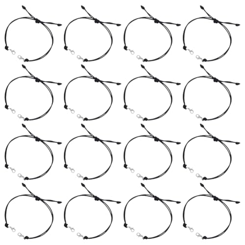 FINGERINSPIRE 16 Stück Geflochtenes Verstellbares Baumwollband Halbfertiges Unfertiges DIY Armband Schwarzes Gewachstes Baumwollband Verstellbares Armband Mit 2 Karabinerverschlüssen Armband von FINGERINSPIRE