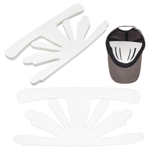 FINGERINSPIRE 24 Stück Weiße Baseballkappen Einsätze. Flexible Hutstütze Aus Karton Krempenhalter Universelles Kappen Innenfutter Für Snapback Kappen Angepasste Kappen Ballsportkappen von FINGERINSPIRE
