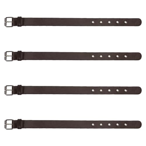FINGERINSPIRE 4 Stück Traditionelle Kilt Verlängerungsgurte Manschettengürtelschnalle Aus Kunstleder 42x2.5 cm Verstellbarer Gürtel Aus Dunklem Kaffeeleder Mit Metallschnalle Damengürtel Für Mantel von FINGERINSPIRE