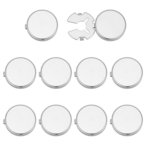 FINGERINSPIRE 5 Paar Knopfabdeckungen Für Herrenhemden 18mm Messing Manschettenknöpfe Manschettenknöpfe Aus Platin Knopfabdeckung Aus Messing Knopfabdeckungen Für Business Oder Formelle Zubehör von FINGERINSPIRE