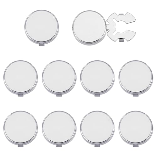 FINGERINSPIRE 5 Paar Knopfabdeckungen Für Herrenhemden Manschettenknöpfe Aus Messing Und Platin Manschettenknopfabdeckung Manschettenknöpfe Für Business Formelle Herrenhemden Manschettenknopfzubehör von FINGERINSPIRE