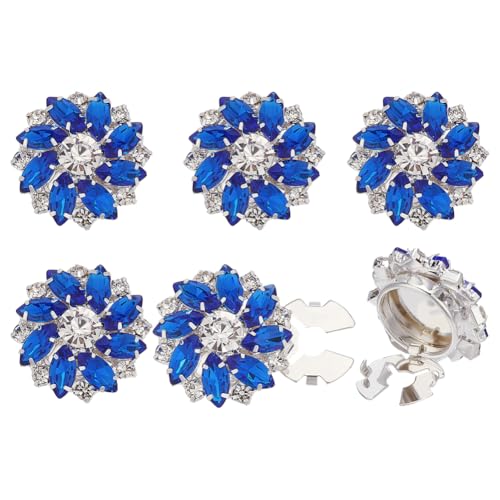 FINGERINSPIRE 6 Stück Damen Knopfabdeckungen Mit Strasssteinen 25.5mm Durchmesser Blumenform Saphirkristall Manschettenknöpfe Knopfabdeckung Abnehmbare Druckknöpfe Aus Legierung Clips Schmuck FINGERINSPIRE 6 Stück Damen Knopfabdeckungen Mit Strasssteinen 25.5mm Durchmesser Blumenform Saphirkristall Manschettenknöpfe Knopfabdeckung Abnehmbare Druckknöpfe Aus Legierung Clips Schmuck von FINGERINSPIRE