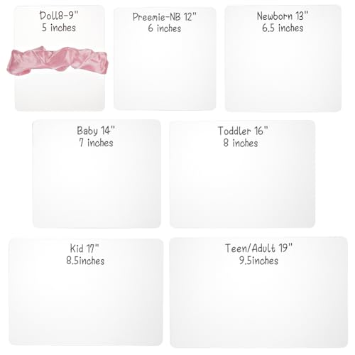 FINGERINSPIRE 7 Stück Acryl Stirnbandbretter 7 Größen Kopfband Größenleitfaden Messbrett Rechteckige Kopfwickel Größenleitfaden Messvorlagen Durchsichtige Fliegenbretter Für Damen Stirnbänder Display von FINGERINSPIRE