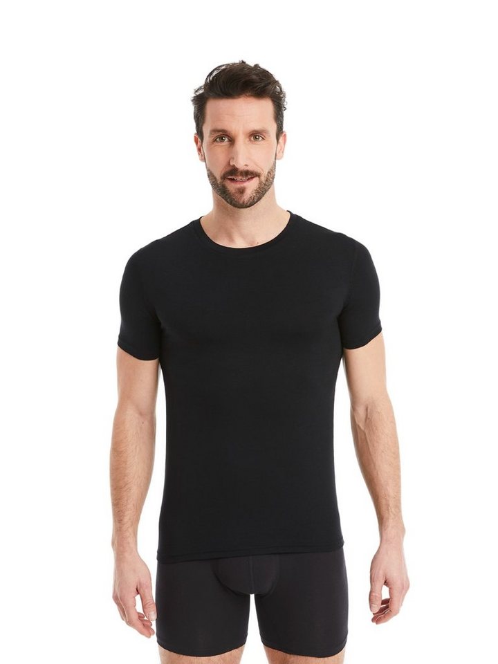 FINN Design Unterhemd Business Unterziehshirt Herren Kurzarm mit Rundhals-Ausschnitt Das perfekte T-Shirt für Männer unter Hemd und Anzug von FINN Design