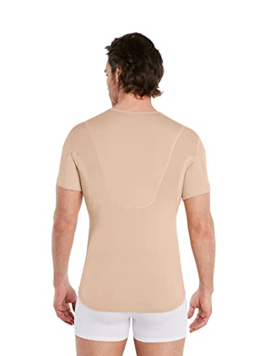 FINN Anti-Schweiß Shirt Herren mit Einlage am Rücken und integrierten Achselpads gegen Starkes Schwitzen - Unterhemd mit garantiertem Schutz vor Schweißflecken und Schweißgeruch Hautfarbe Nude XL von FINN