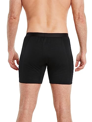 FINN Anti-Schweiß Herren Boxershorts mit garantiertem Schutz vor Schweißflecken und Schweißgeruch - Unterhose gegen Starkes Schwitzen am Gesäß aus Lenzing® Modal-Stoff Schwarz M von FINN