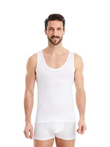 FINN Business Unterhemd Herren - Ärmelloses Tank-Top Männer aus original Lenzing® Modal Stoff Weiß Weiss L von FINN