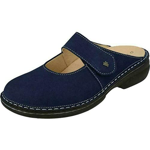 FinnComfort Damen Pantoletten Stanford 2552 373097 blau 323203 von Finn Comfort