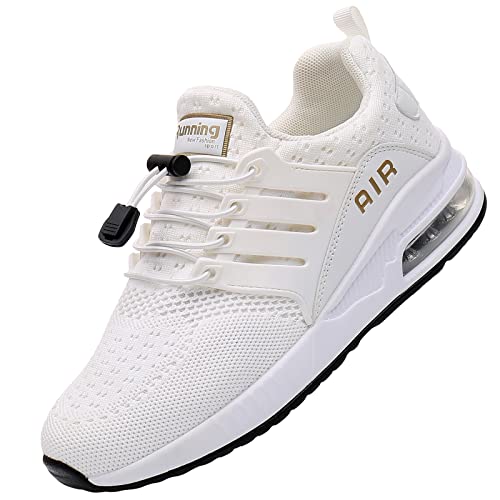 FINOTAR Herren-Laufschuhe, leicht, atmungsaktiv, modisch, Sneaker, Air Herren, Wanderschuhe, Tennis, Joggen, Fitnessstudio, Reisen, Outdoor-Sportschuhe, Weiß, 44 EU von FINOTAR