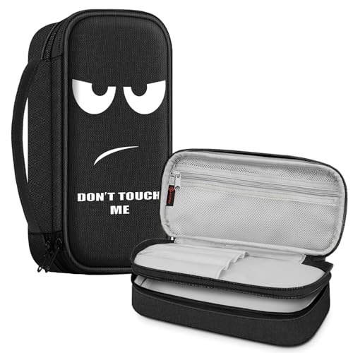 FINPAC Federmäppchen Pencil Case mit großer Kapazität Mäppchen Schreibwarenbeutel Bleistift Beutel Schulmäppchen Federtasche für Studentin Erwachsener Schule Büro (Don't Touch) von FINPAC