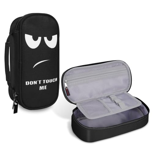 FINPAC Federmäppchen Pencil Case mit großer Kapazität Mäppchen Schreibwarenbeutel Bleistift Beutel Schulmäppchen Federtasche für Studentin Erwachsener Schule Büro (Einlagig, Don't Touch) von FINPAC