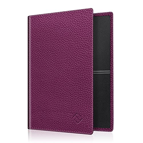 FINTIE Fahrzeugschein Hülle für Zulassungsbescheinigung - Ultradünne Leichte Fahrzeugscheinetui Kreditkartenetui aus Kunstleder Tasche für KFZ Fahrzeugschein/Ausweis/Karten, Lila von FINTIE